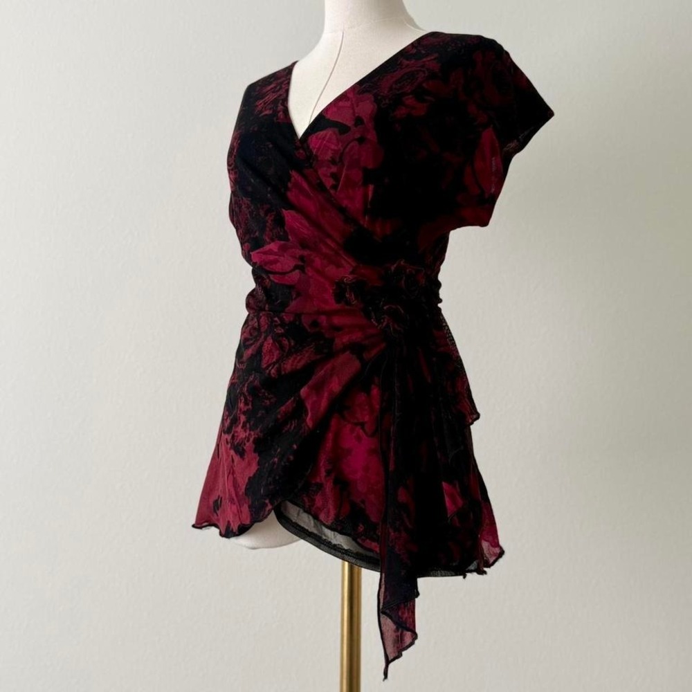 Whimsy goth Alt Dark Romantic Grunge Sz Small Y2K Top Whimsical - Picture 2 of 8